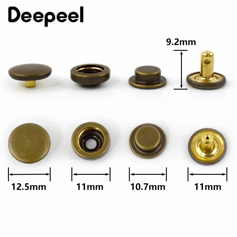 20 Sätze deepeel 11mm 503 # Metall Druckknopf verschluss Druckknöpfe unsichtbare Schließe Daunen jacke Mantel Kombination knöpfe Zubehör