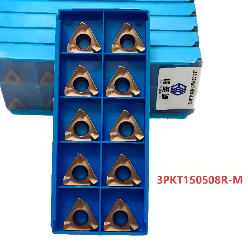 3PKT150508R-M 3PKT100408R-M Coated Carbide Insert High Precision Factory Stock CNC Milling Blade For Steel Alloy