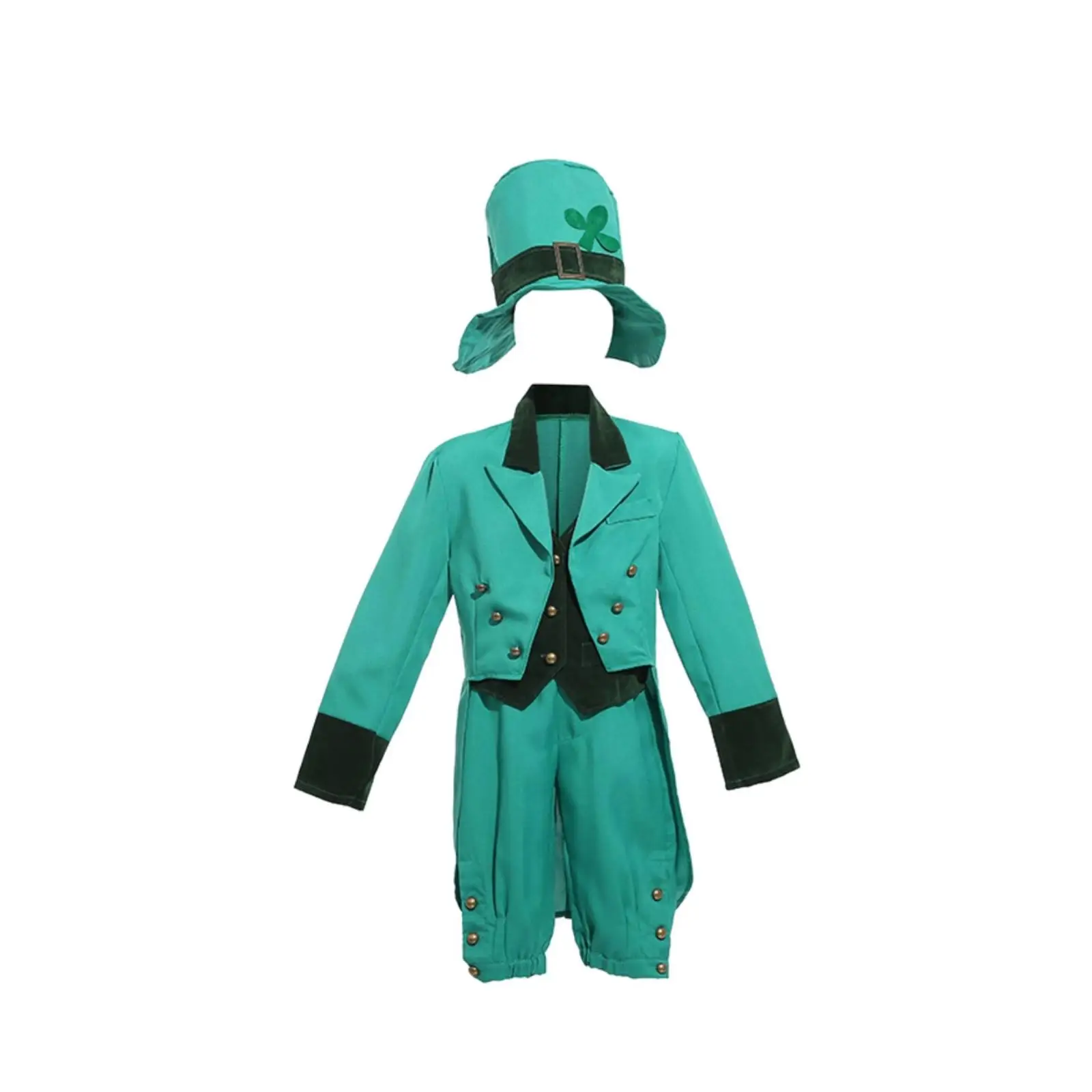 classic-festive-suit-with-trifolium-hat-corduroy-performance-suit-for