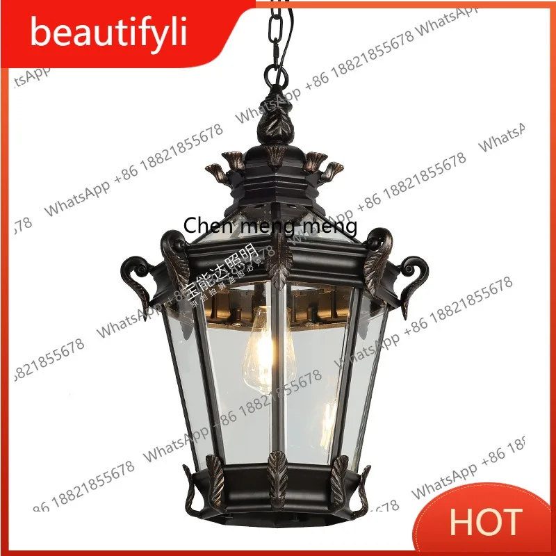 

L6080 Outdoor European gate, aisle, foyer, balcony, courtyard, outdoor waterproof chandelier, pavilion, outdoor villa, retro lam