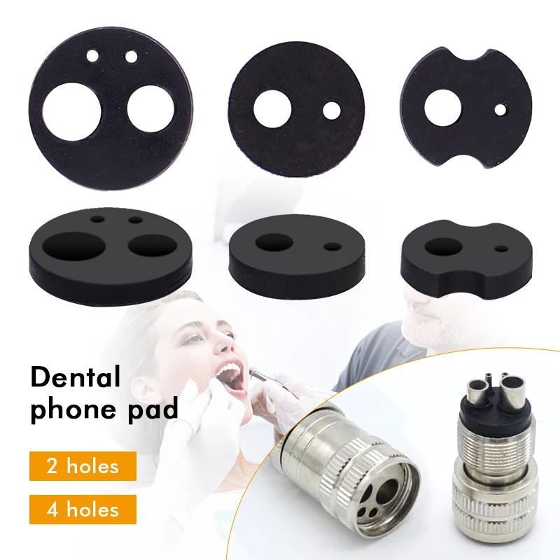 10Pcs Dental High Low Speed Handpiece Tail Pad Medical Grade Silicone Gasket O-ring Seal Tools 2/4 Holes Dentistry Accessories