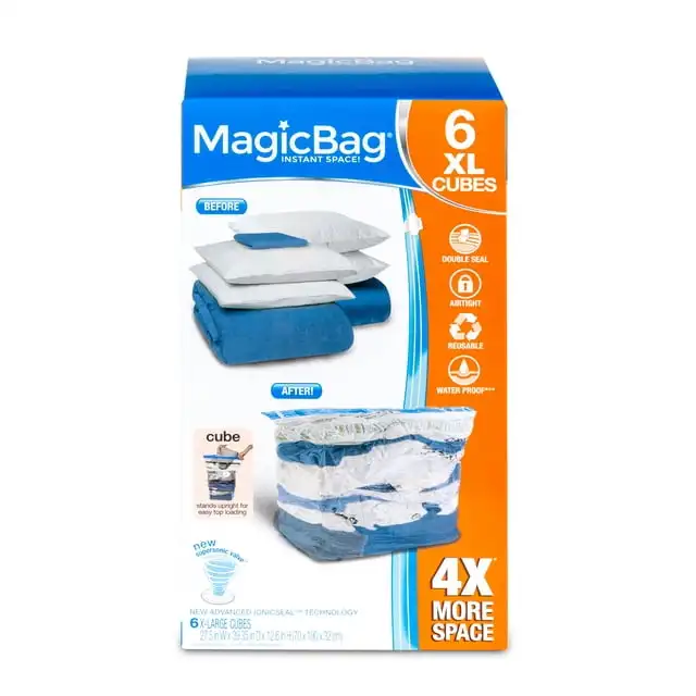 

MagicBag by Smart Design Space Saver Vacuum Seal Storage Bags - Set of 6