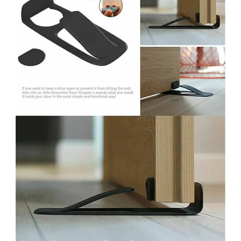 Silicone Spring Door Stopper Wedge Invisible Anti pinch Anti Collision Protector Safety Door Stop For Office Wall Floor Use Home