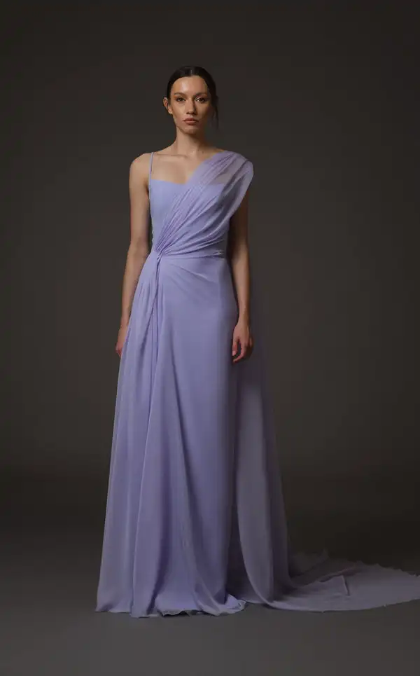 

Элегантные шифоновые плиссированные длинные платья трапециевидной формы на бретельках по индивидуальному заказу, платья для особых случаев, простые повседневные модные платья высокого качества