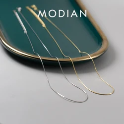Modian Classic Basic Chain 100% 925 Sterling Silver Lobster Clasp Adjustable Necklace for Women Snake Bone Chain Fine Jewelry