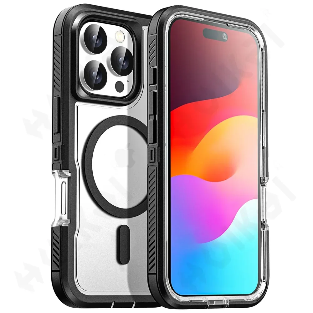 Original Ott Armor Box Hülle für IPhone 16 15 14 13 12 17 Max Plus für Magsafe Wireless Charger Heavy Duty stoßfeste robuste Abdeckung – Detail 12