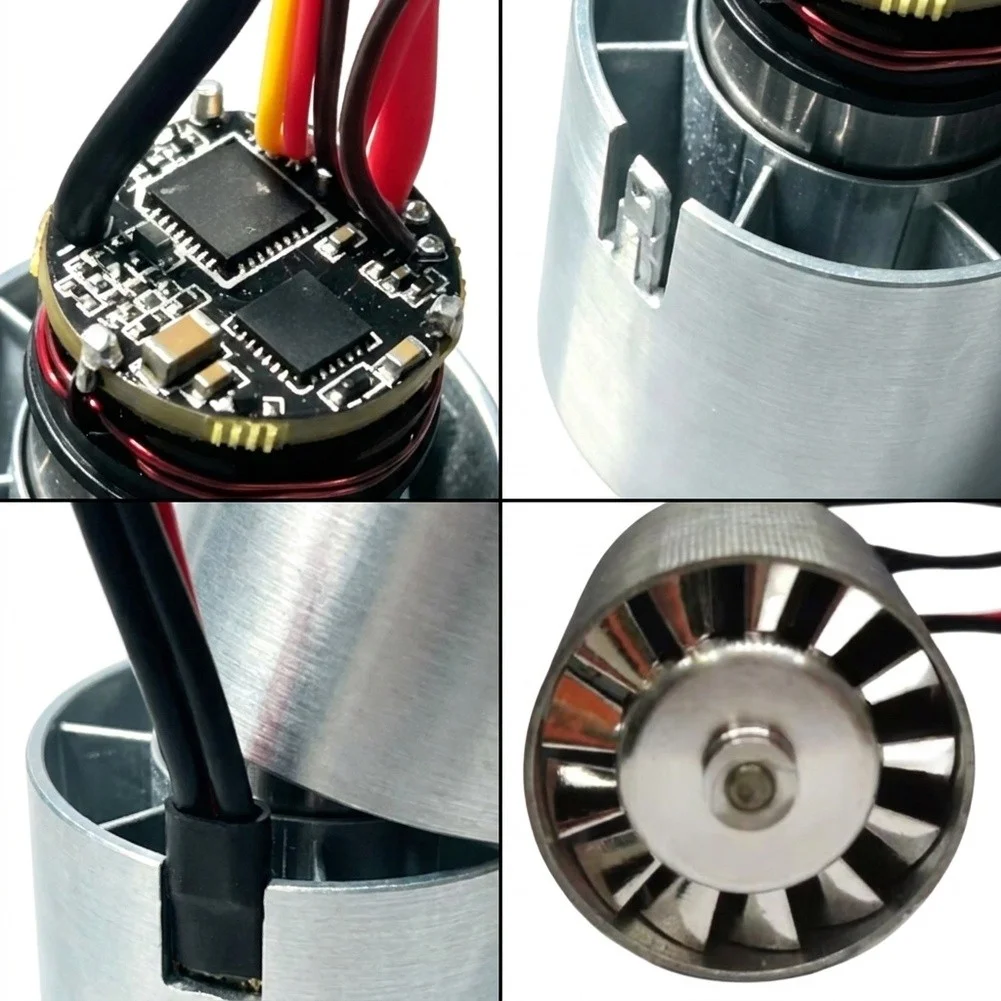 Brushless Ducted Motor 7.4V 12V Stainless Steel Design with Fan for For Esc Integration in Cooling and Motion Control
