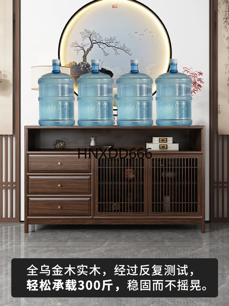 غرفة المعيشة مقابل الحائط، خزانة شاي زن، خزانة مدخل من الخشب الصلب