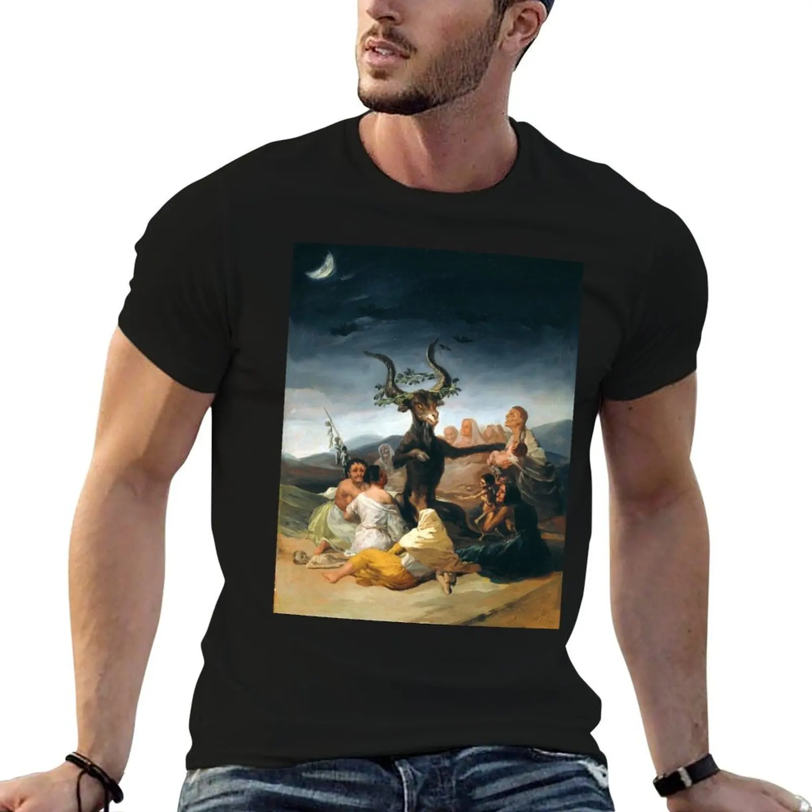 Witches' Sabbath (Goya, 1798) T-Shirt t shirt for man 100 percent cotton man t shirts for men t shirts with prints T-shirt