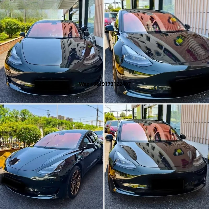 

Red Chameleon Color to Film Blue Color Changing Nano Ceramic Window for Super Cars Roll Shape