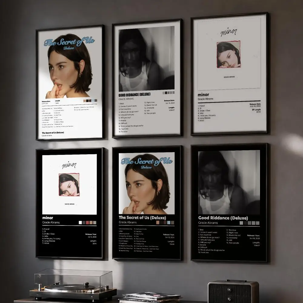 G-Gracie Abrams Rapper-Album-Poster, HD-Wandkunst, Wandaufkleber, für Zuhause, Wohnzimmer, Schlafzimmer, Bar, Büro, Dekoration, Drucke