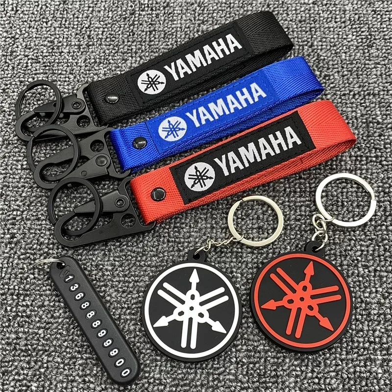 For YAMAHA MT 03 07 09 10 FAZER FZ1 FZ6 FZ8 YZF R1 R3 R6 R7 R15 Motorcycle Keychain Keyring CNC Accessories