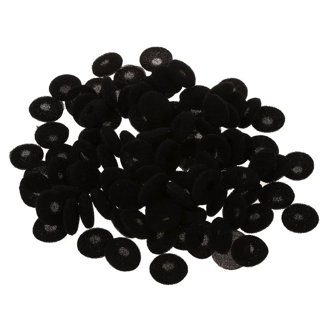 100 Pcs Black Sponge Earbud Headphone Cap Ear Pads Cover Replacement