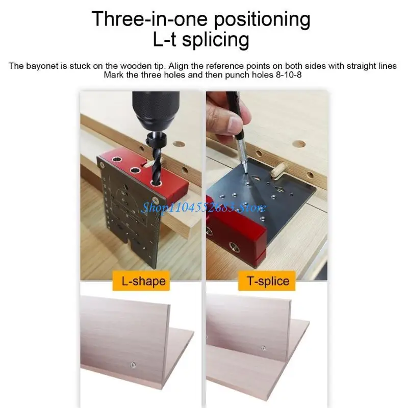 Y6GD Punching Positioner Doweling Pocket Hole for Drilling Guide Locator Tool