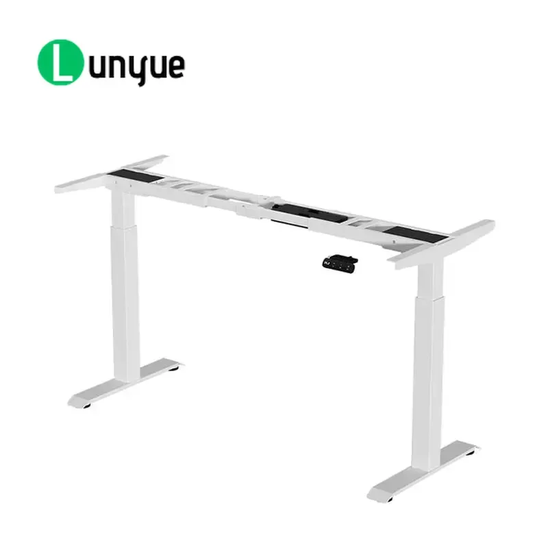 Ergonomic Dual Motor Height Adjustable Desk Frame for Standing Computer Desk Home Office DIY Furniture Rack Stable Quiet