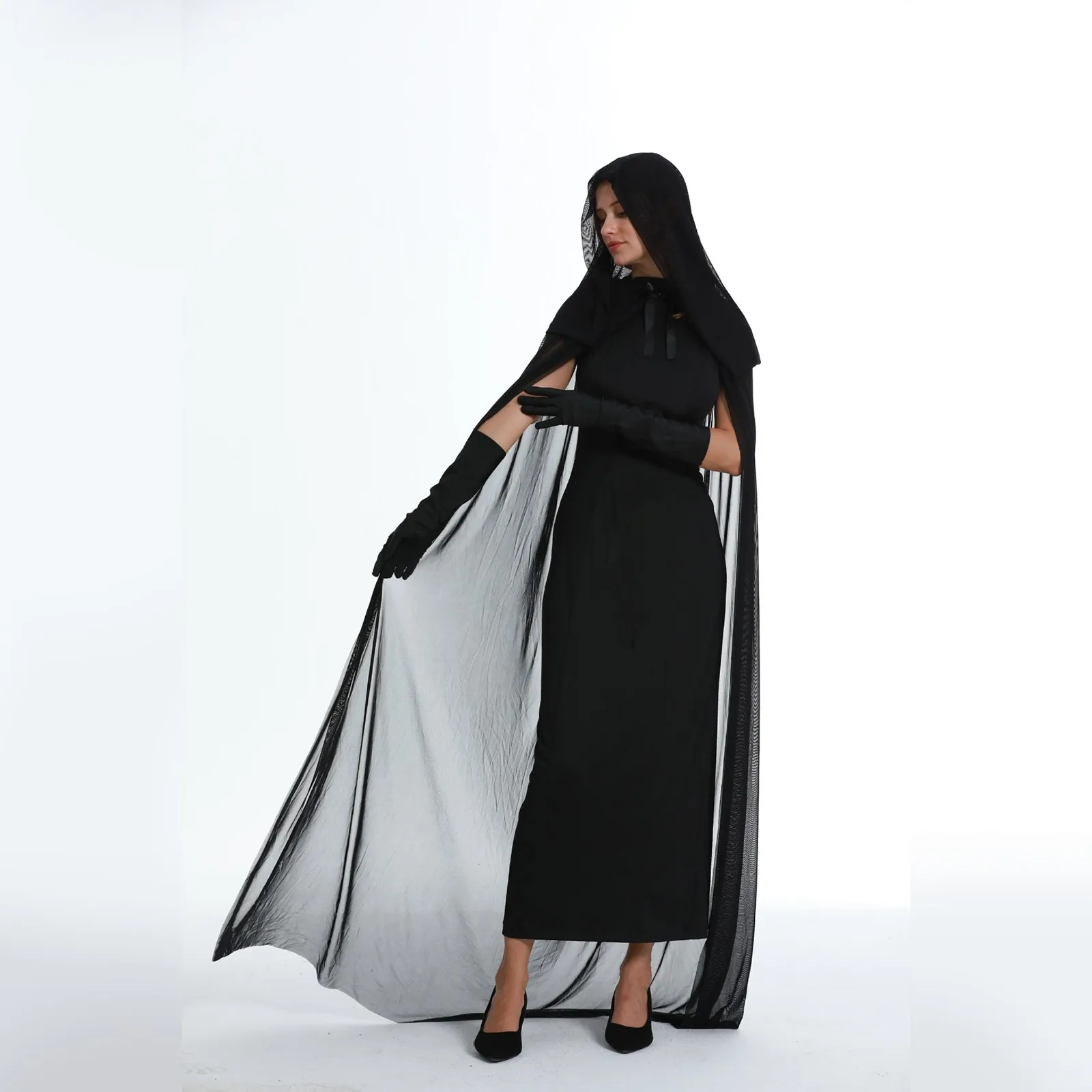 2024 Holiday Party Costumes Ghost Bride Witch Vampire Cosplay Performance Game Suit Horror Demon Costume Gothic Long Dress