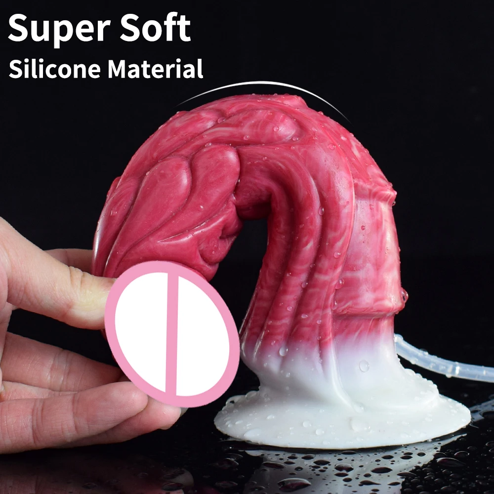 SMMQ دسار واقعي مع وظيفة التدفق المكونات الشرج لينة سيليكون القضيب للإناث الاستمناء المهبلي Dildon ألعاب جنسية #4