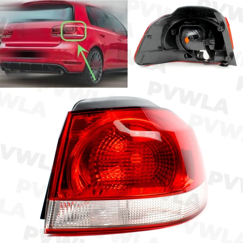 

For VW Golf 6 VI Mk6 Hatchback 2009 2010 2011 2012 2013 1Pc Right Outside Rear Tail Lamp Light Without Bulbs