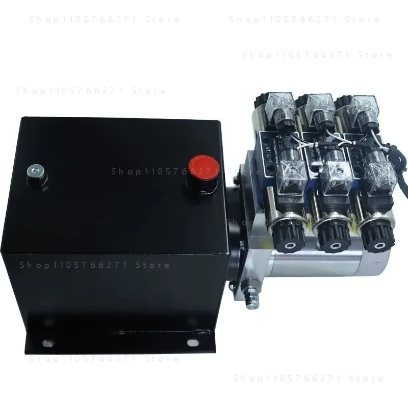 Vehicle-mounted Hydraulic Multi-group Two-way Oil Pump System Power Unit 12V/24V Lifting Assembly Pump Station
