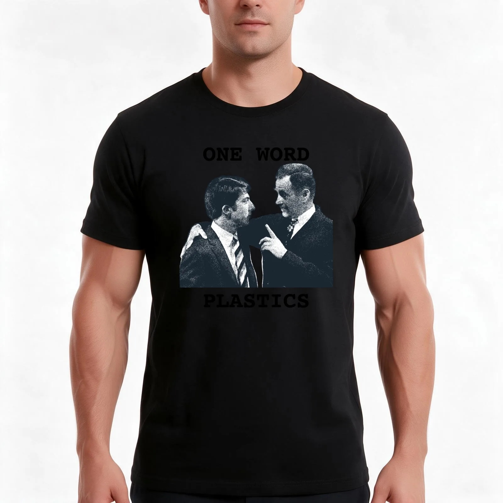 The Graduate - Plastics T-Shirt, Summer Casual Cotton Tee, Oversized Streetwear Tops, Vintage Graphic Print, Unisex Men Women