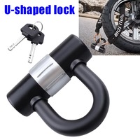 1 Pcs U-Shaped Lock Electric Vehicle Waterproof Anti-Theft Mountain Bike Anti-Hydraulic Shear Highway C-Level Lock Padlock