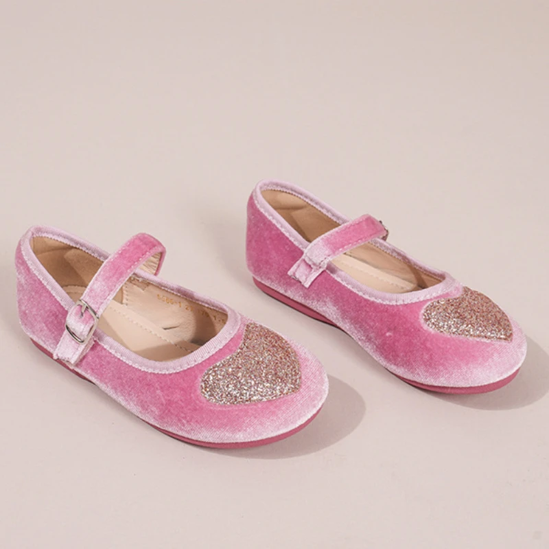 2024 New Children\'s Leather Shoes Versatile Ballet Flats for Girls Fashion Non-slip Korean Style Kids Princess Flat Single Shoes