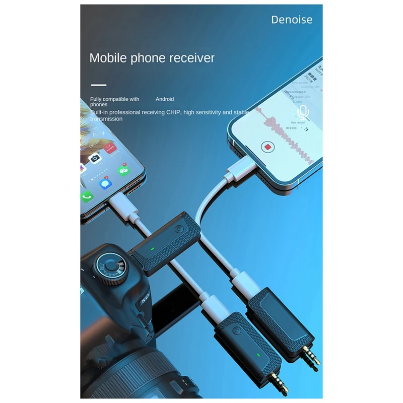 K35pro Wireless Microphone Lavalier Microphone For Camera Cell Phone Recording Video Speaker Headset Easy Install