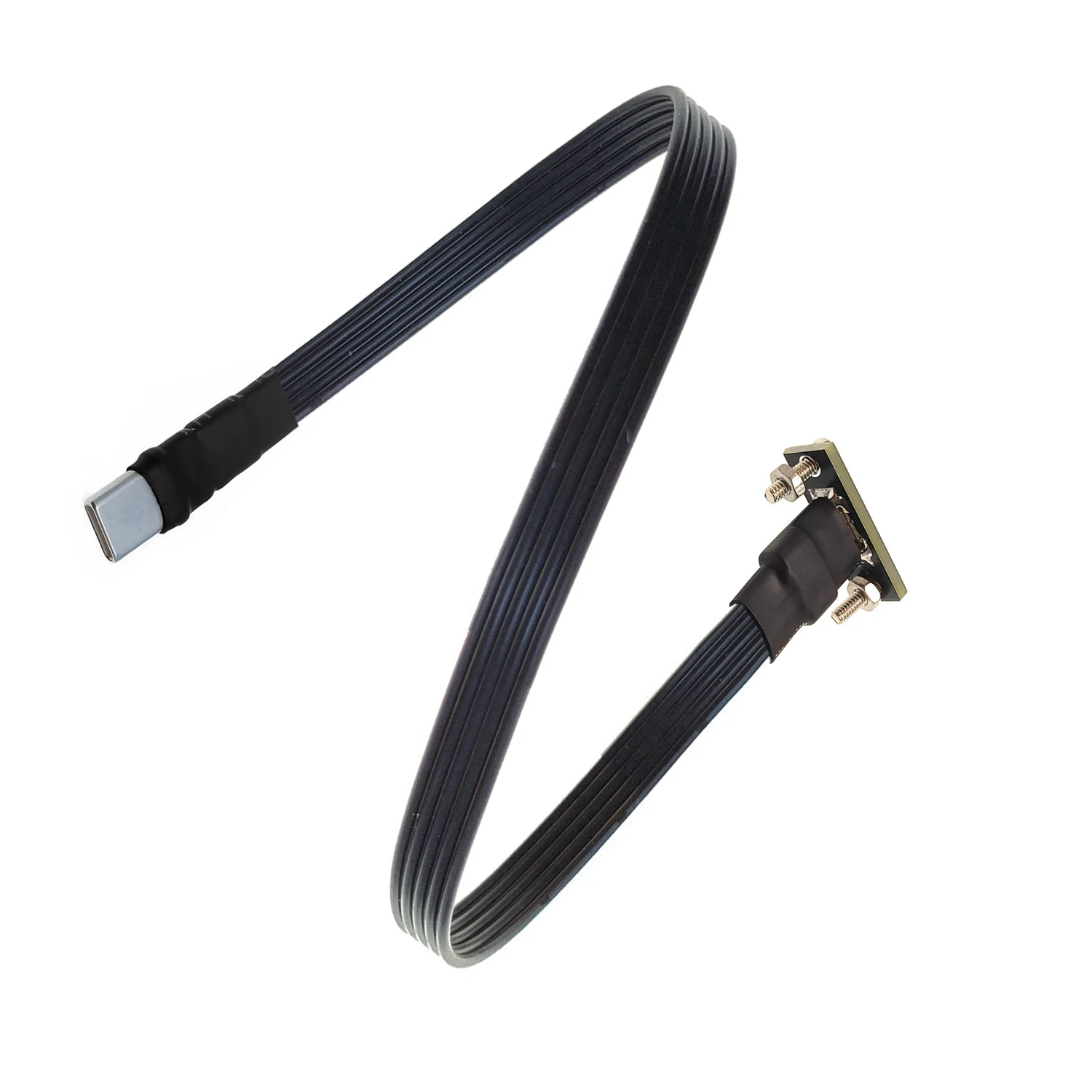 10CM-200CM Flat Elbow USB-C Type C Up/Down 90° Data Load PD Cable Left and Right USB C universal data cable for Android phones
