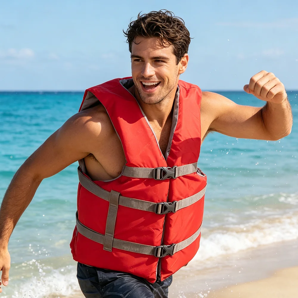 Men Life Vest Kayak KiteSurf Jet Ski Life Jacket for Adult Motorboats Raft Rescue Swim Drifting Boat Fishing Life Jackets