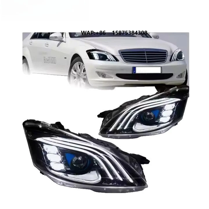 For  S-Class W221 Headlight Assembly 06-12 Improved LED Fluorescent Lamp Original ManufacturerLED Headlight Upgrade