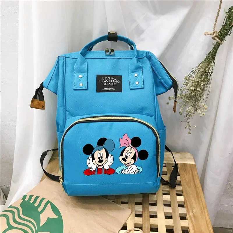 Mickey Mouse Minnie Disney Backpack Parent Maternity Nappy Bag Large Capacity Milk Thermal Bags Baby Infant Care Storage Pack