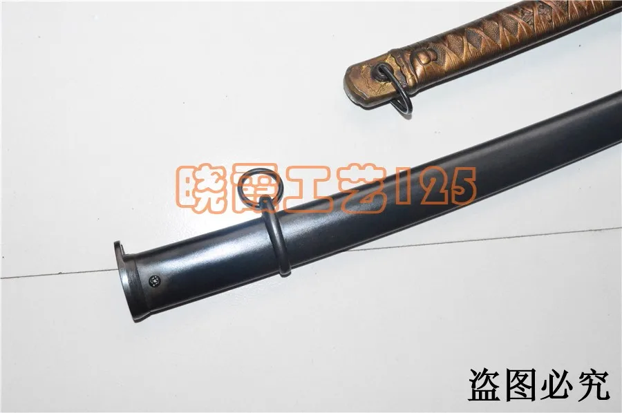 Complete Set of Type 95 Army Military Katana Sword Accessories Brass Tsuka Handle & Tsuba Steel Iron Saya Scabbard without Blade - Image 5
