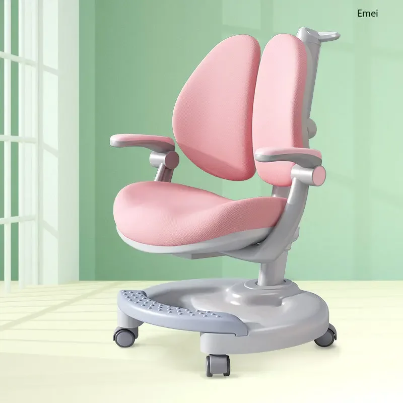 Children's Study Chair Correction Sitting Posture Lifting Mobile Home Writing Chair Backrest Student Work Chair
