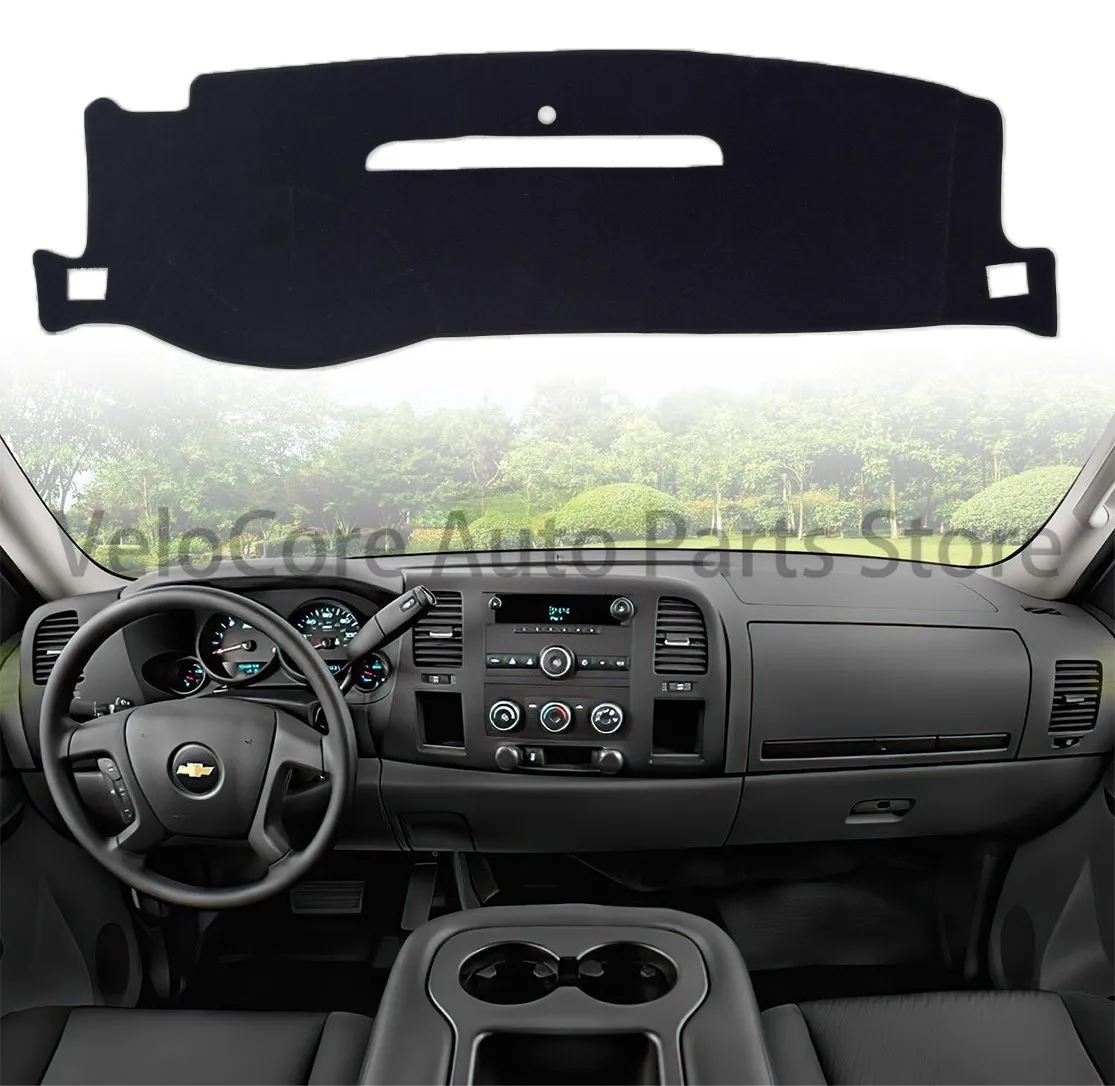 Durable Dashboard Pad for Chevy Tahoe/Suburban/Silverado 2007-2014 - Black, UV-Resistant, Interior Upgrade