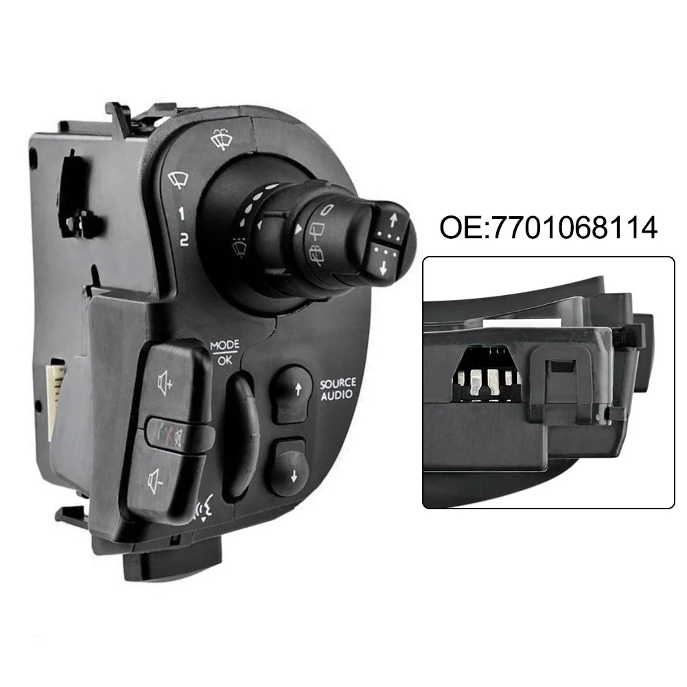 

1x Radio Wiper Switch Steering Lever For Renault For Clio 3 2005-2012 7701060097 Plastic Metal Car Accessories