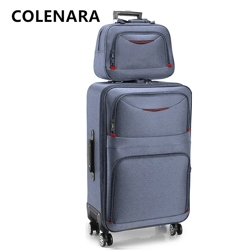 COLENARA Oxford cloth suitcase large capacity trolley case men's business boarding box 20