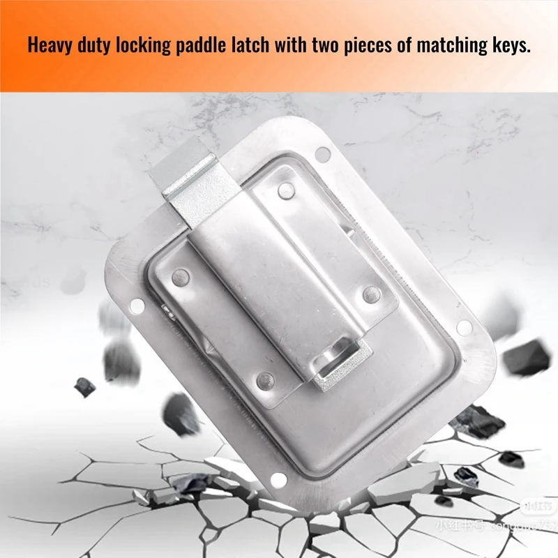 10X Paddle Slam Latch With Lock & Key Travel Trailer Lock Stainless Steel Door Latch Heavy Duty Flush Mount Handle Latch