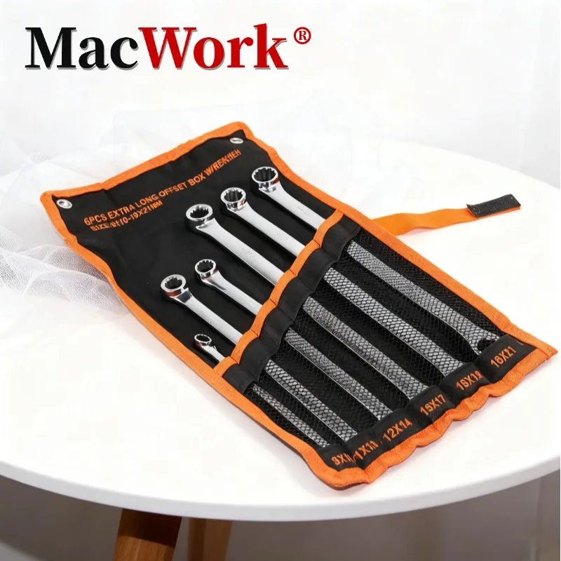 

6 Pcs Torque Wrench Multi Size Adjustable Double End Multifunctional Wrench Universal Ratchet Spanner Auto Repair Tools