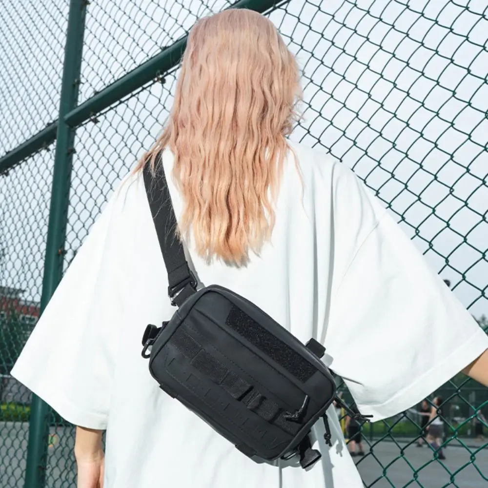 

Adjustable Running Vest Backpacks Waterproof Nylon Sports Chest Pack Lightweight Large Capacity Camping Bum Bags Phone Storage