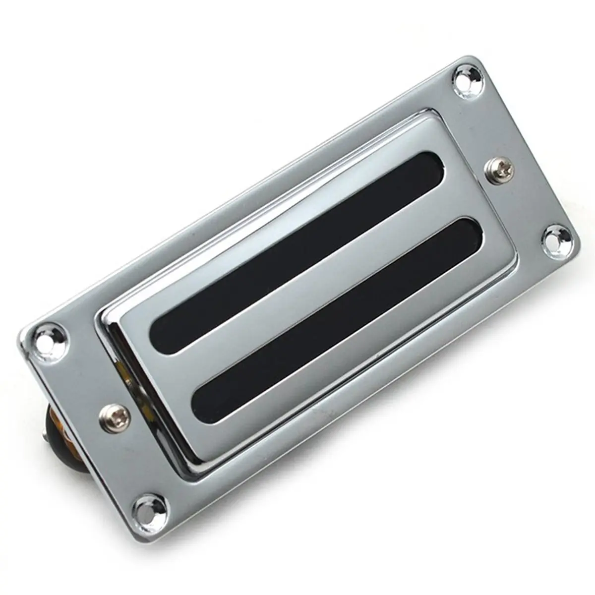 TUREBG 2X 2 Line 68X29MM Mini Electric Guitar Humbucker Pickup with Metal Frame for LP Guitar Chrome,Neck