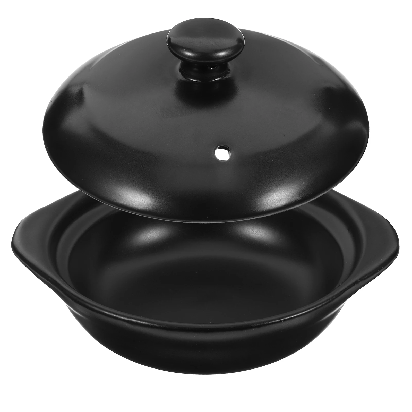 

Ceramic Casserole Pan Smooth Surface Thick Handle Home Cooking Pot Heat Resistant Stew Pot Multi Functional Kitchenware