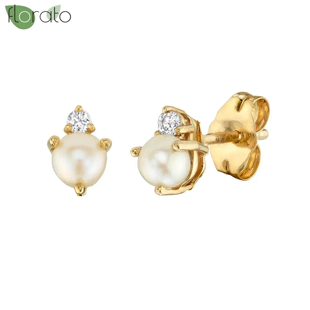 

925 Sterling Silver Needle Wedding Elegant Pearl Earrings Fashion Small Stud Earrings for Women's Luxury Jewelry Birthday Gift