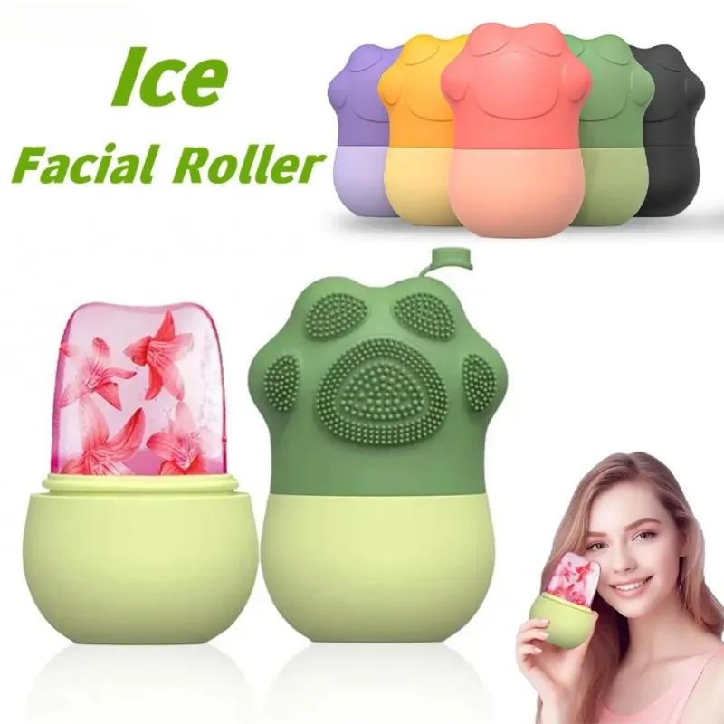 

Ice Facial Roller Face Lifting Contouring Tools Silicone Ice Cube Trays Ice Globe Balls Eye Face Massager Beauty Skin Care Tools