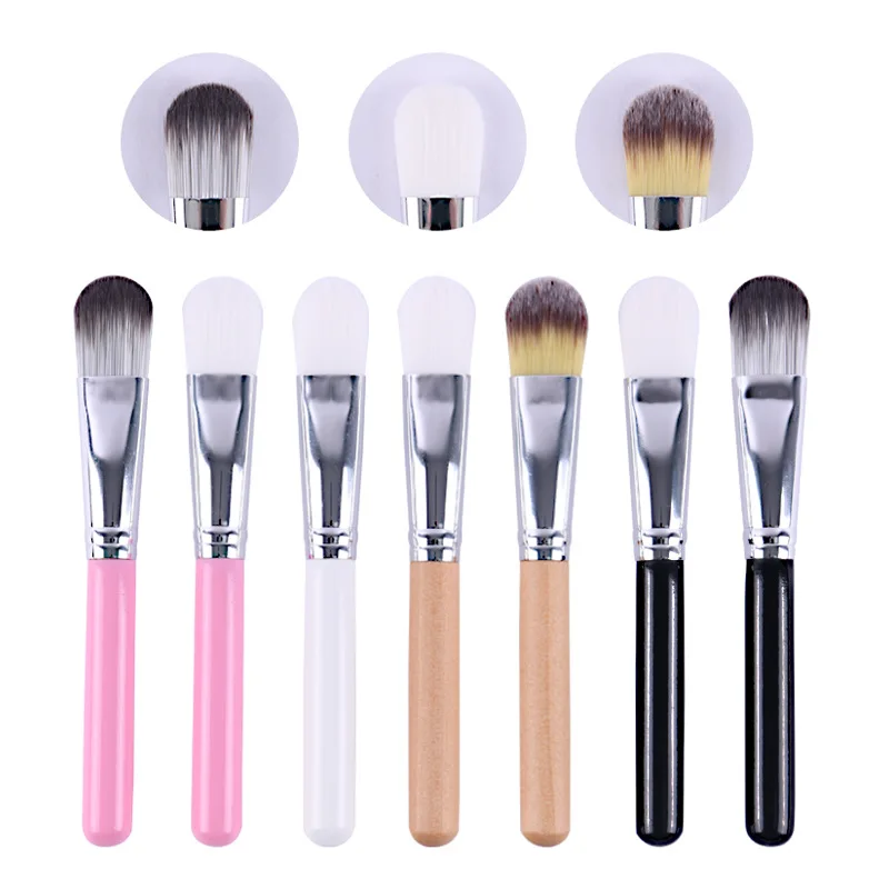 Face Mask Brush Flat Soft Hair Facial Cleansing Skin Care Blender Foundation Applicator Concealer Brush Beauty Makeup Tool