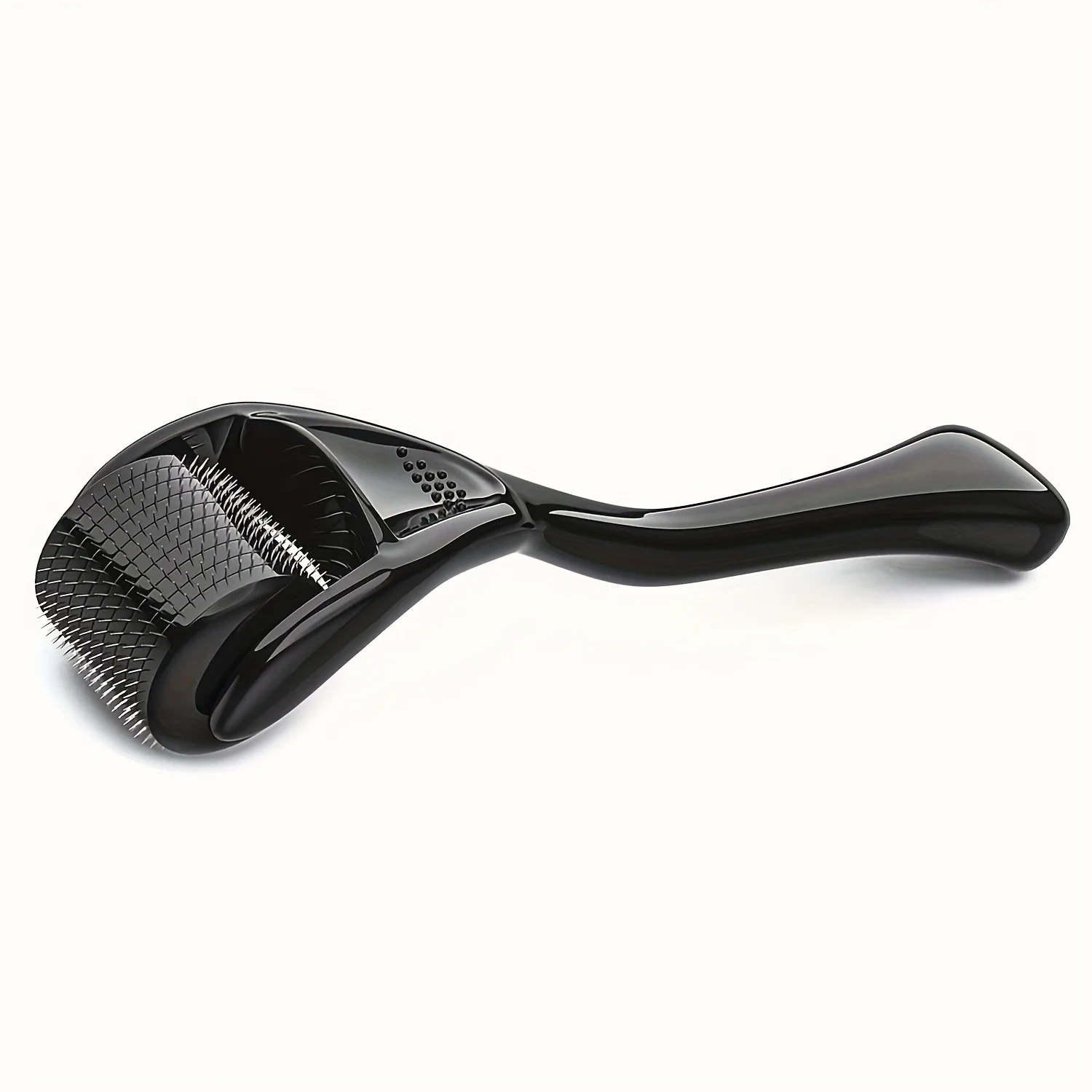 1pc Stainless Steel Black Facial Roller,0.25mm Precision Massager, Gentle Exfoliating Tool, Ideal Gift for Skincare Daily Use