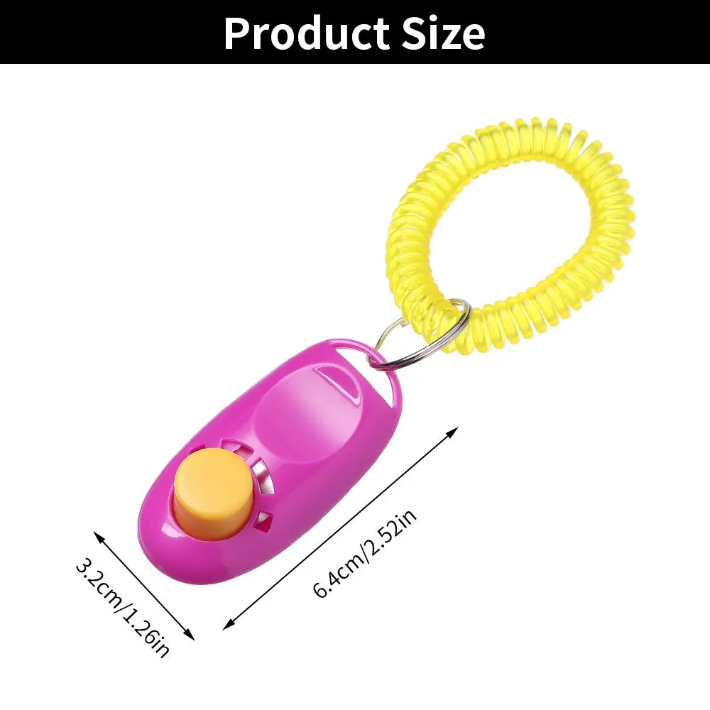 링 컨트롤 손목 밴드 단추 클릭 순종 소리 길들이기 개 훈련 클리커, 동작 민첩성 강아지 훈련, 애완 동물 트레이너 보조