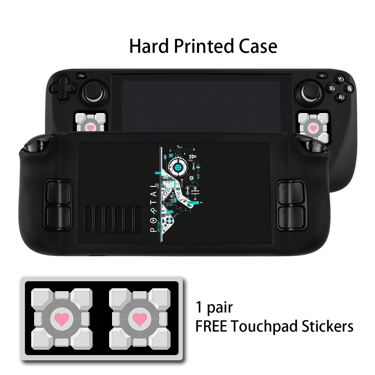 Steam Deck Case Portal Console Cover Hard PC Protective Anti-Scratch Non-Slip Black White Transparent Shell Case Accessories