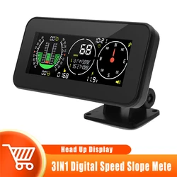 2023 New M60 Head Up Display Speed Slope Meter GPS Speedometer Inclinometer Compass on-board Computer Car with Overspeed Alarm