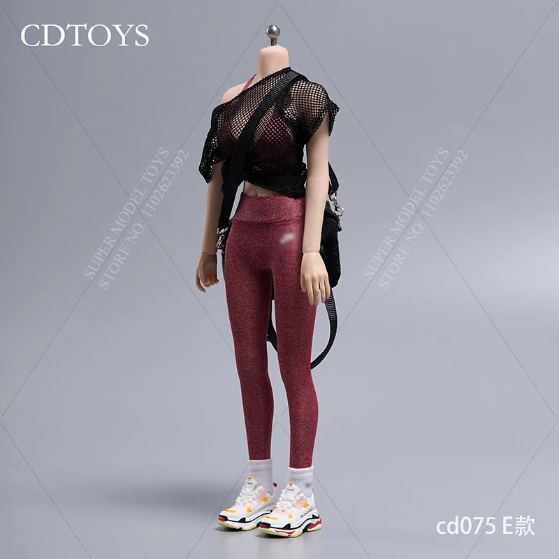 CDTOYS CD075 여성 군인 의류, 하이 스트레치 슬림 요가 운동복 세트, 12 인치 액션 피규어 모델 인형, 1/6 체중계