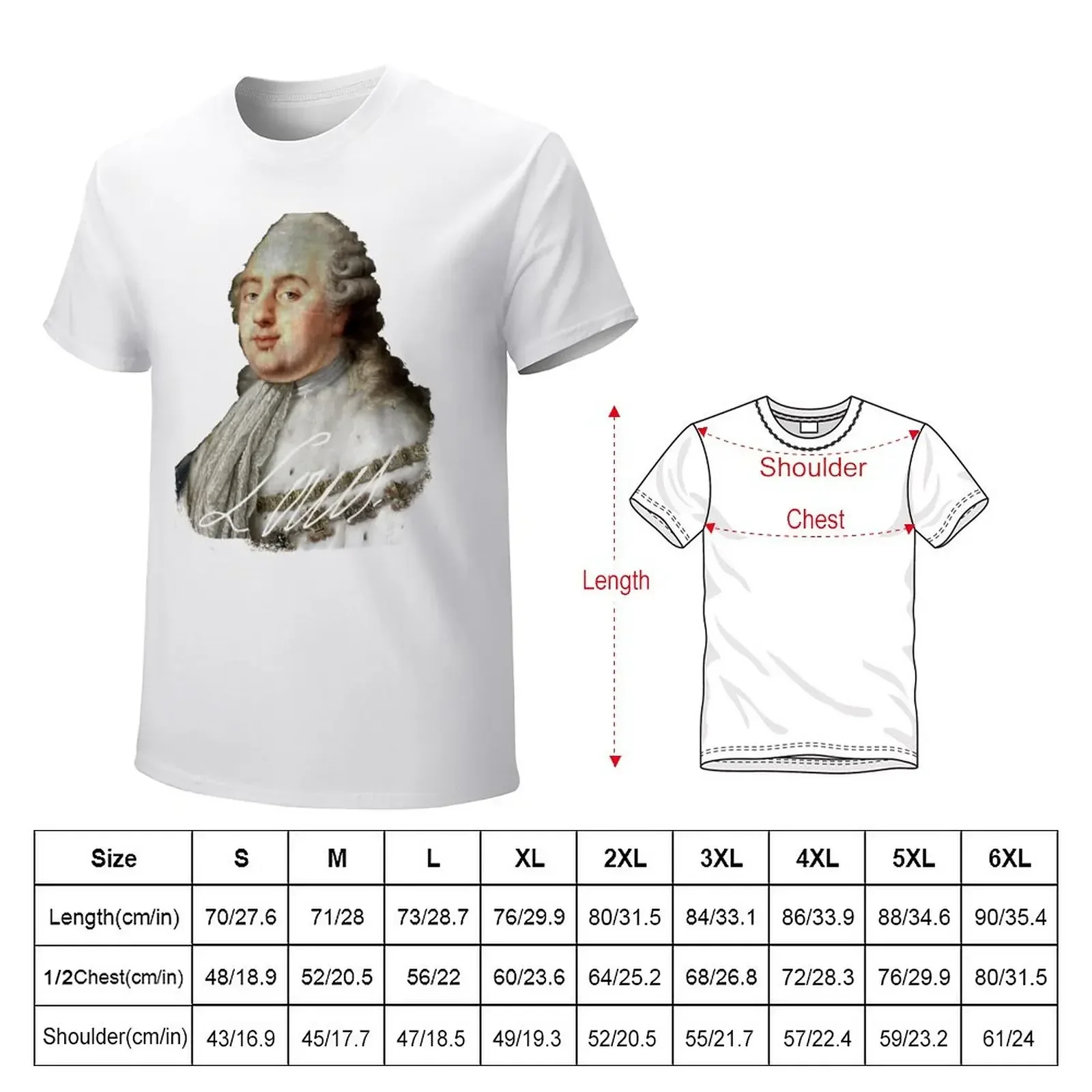 King Louis XVI T-Shirt shirts graphic tees vintage clothes quick-drying vintage anime shirt mens t shirts casual stylish